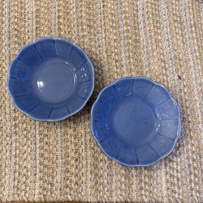 W.S. George Petalware Vintage Saucer Plate Blue Replacements