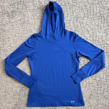 Under Armour ColdGear Blue Pullover Hoodie Women's Size M Long Sleeve