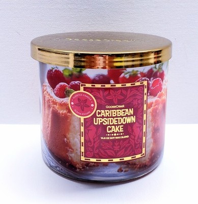 Goose Creek CARIBBEAN UPSIDEDOWN CAKE Large 3-Wick Scented Candle, 14.5 Oz