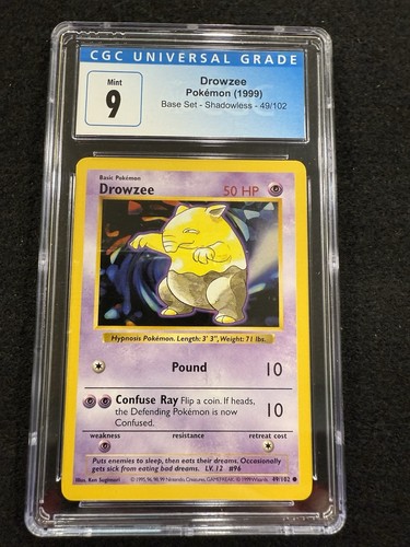 Drowzee (Shadowless) graded CGC 9 for sale on eBay