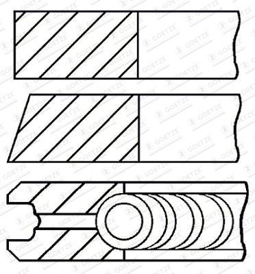 08-429306-10 Goetze Engine Piston Ring Set for Alfa Romeo,Chrysler,Fiat,Jeep,Lanc-image