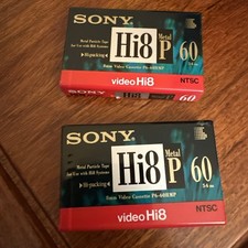  2 Sony P6-120HMP Hi8 HMP DIGITAL8 60 / 120min Video Cassettes New Sealed.
