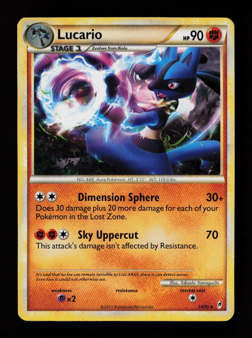 Lucario 14/95 Rare Call of Legends Pokémon Card