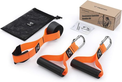 #ad Tikaton Upgraded Gym Handles with Carabiner for Cable Attachments Home Fitness $13.82