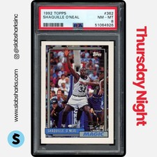 1992 TOPPS #362 SHAQUILLE O'NEAL RC ROOKIE PSA 8