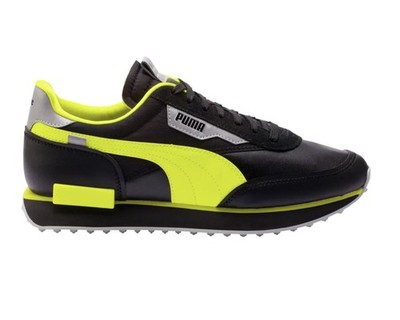 NEW Puma Future Rider Risk Alert Black Neon Athletic Sneakers Size 7.5 373172_02