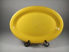 Vintage Fiesta Ware 13.5" X 9.5" Oval Serving Platter HLC Sunflower Yellow
