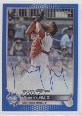 2022 Topps Chrome Veteran Blue Refractor 74/150 Keibert Ruiz #CVA-KR Auto 0ws1
