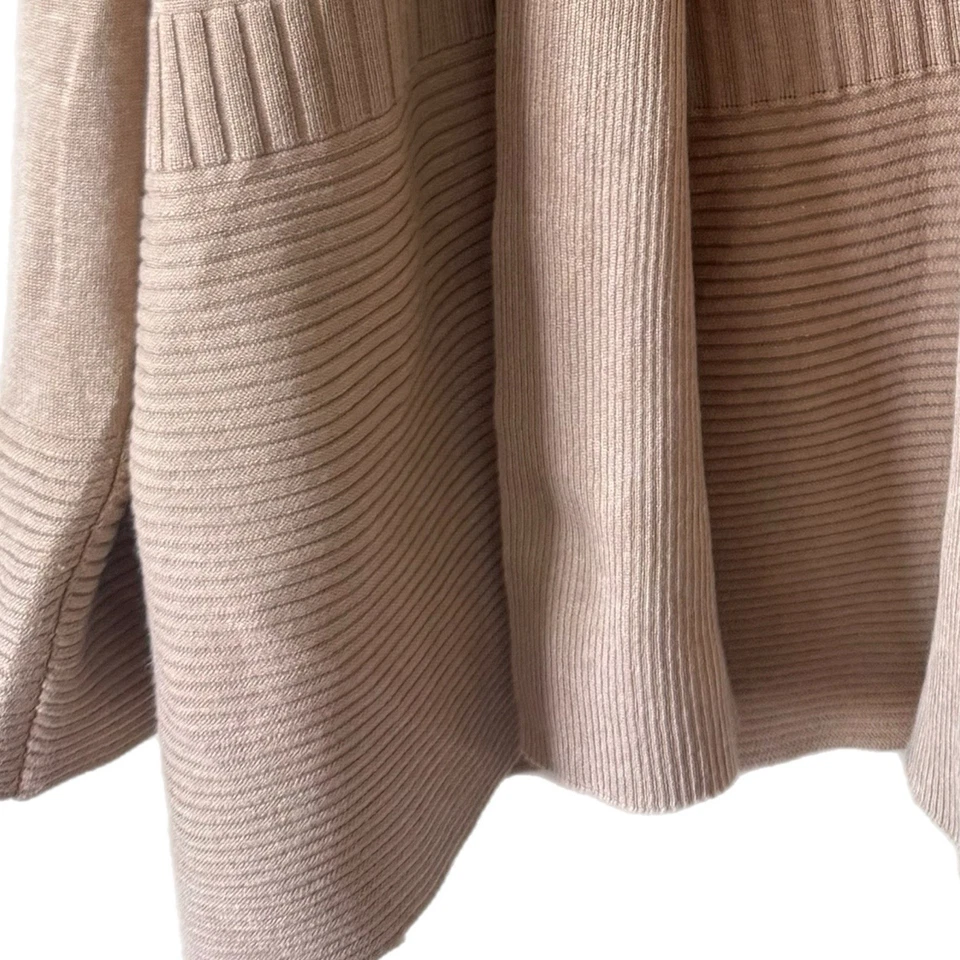 Cárdigan Liz Claiborne Topper Kimono Texturizado Acanalado Silencioso Lujo Neutro Talla XL Foto 3 de 4