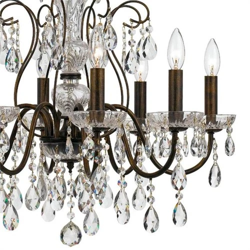 Crystorama Butler 25 1/2" W English Bronze 8-Light Crystal Chandelier - Picture 5 of 8
