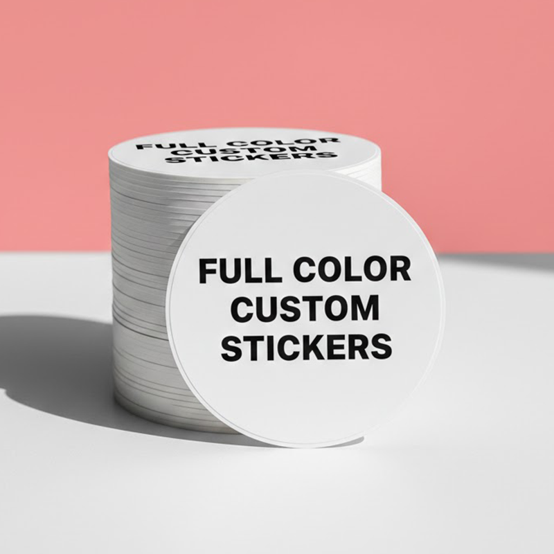 Custom Printed Business Logo Stickers Waterproof Vinyl Die Cut Labels