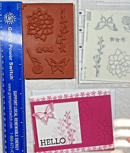 Juego de 5 estampillas Stampin Up Nature's Perfection-Floral-Tarjeta-Floral-Nuevo-Mariposa - Imagen 5 de 5