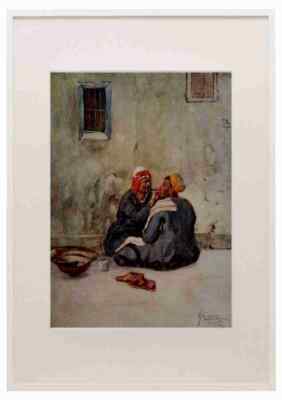 Thackeray Lance 1869 1916 The People of Egypt 1916 Barber A3 A4 gerahmter Druck Pi