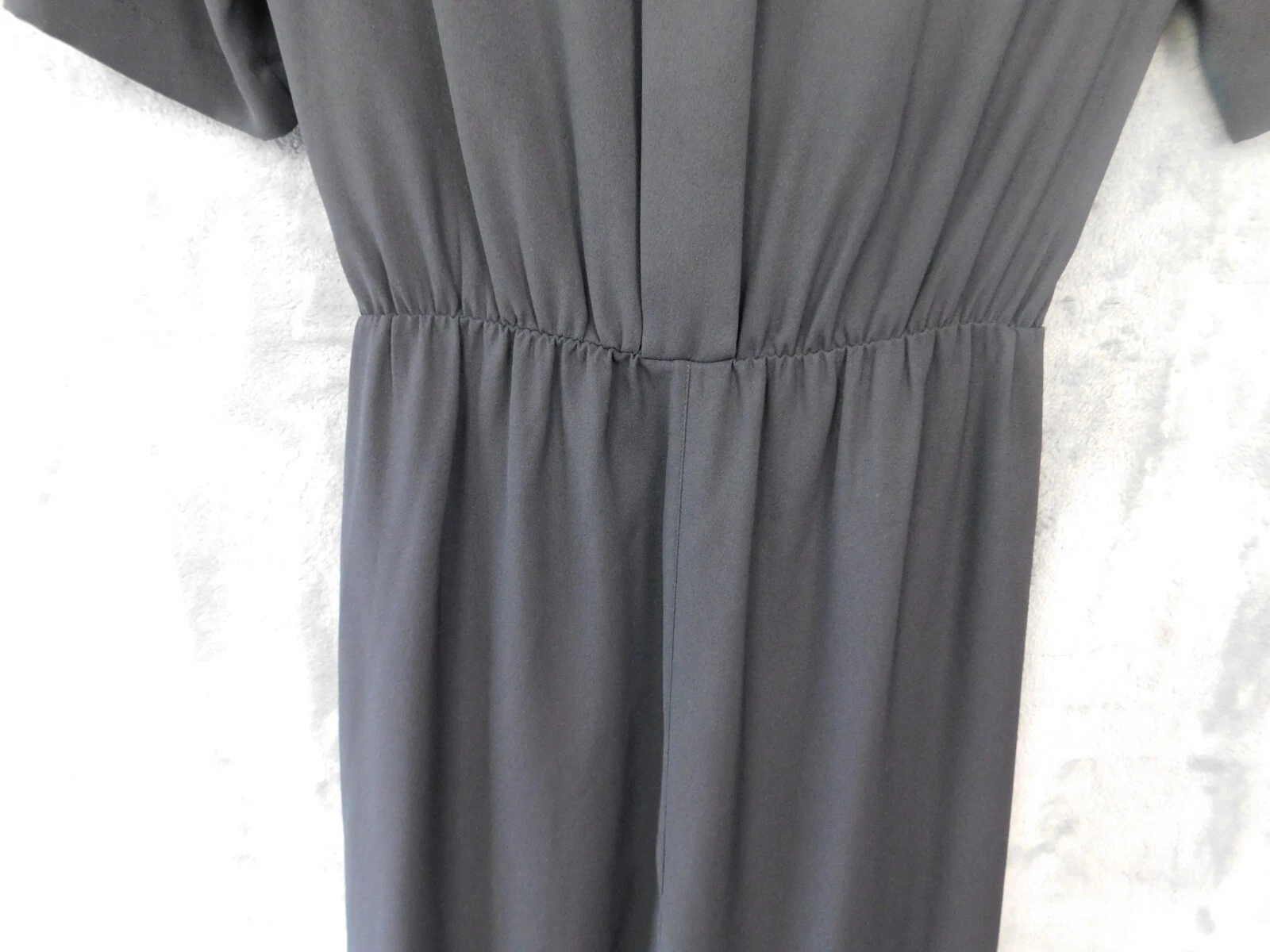 Kate Spade Vestito Donna 2 Camicia Nera Bottoni Midi Cintura Capsula Minimalista