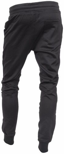 Mens JOGGER Pants Fleece Sweatpants BIKER Zipper Gym Track Slim Fit Workout - Picture 17 of 129