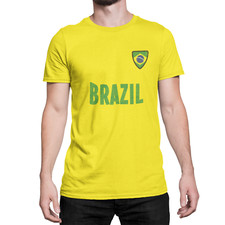 BRAZIL Country Name Badge Mens  T-Shirt Football World Cup 2026 Kit Jersey