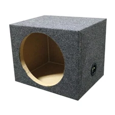 Q Power Single 15" 15 inch Hole Sealed Empty Subwoofer Enclosure Carpeted Box