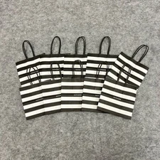 Sephora Paper Gift Bags 6X6X3 Black & White Stripes Store Lot of 10 NEW (Mini)
