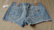 Womens AEROPOSTALE Destroyed Light Wash Denim Shorty Shorts NWT 0368 - 42.50