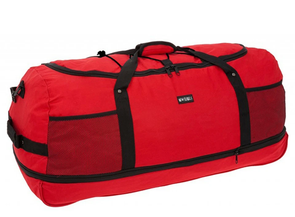 XXL FALTBARE Rollenreisetasche Reisetasche Sporttasche 1400g 140 L rot Dehnfalte - Bild 2 von 4