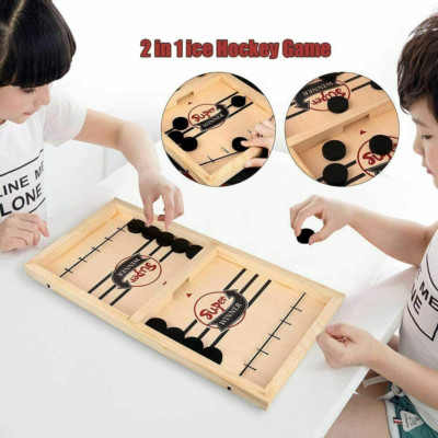 Wooden Fast Sling Puck Game Paced Table Winner Board Games For Parent-Child Toys