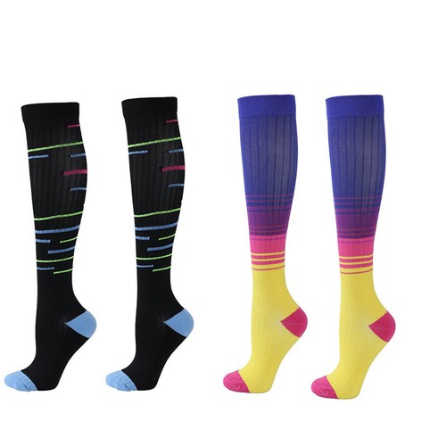 (2 Pairs) Copper Compression Socks 20-30mmHg Graduated Support Mens Womens S-XL - Picture 8 of 8