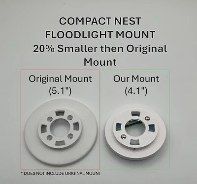 GENERIC COMPACT Nest Floodlight Camera Complete Mount Kit~With Bracket/screws/nuts