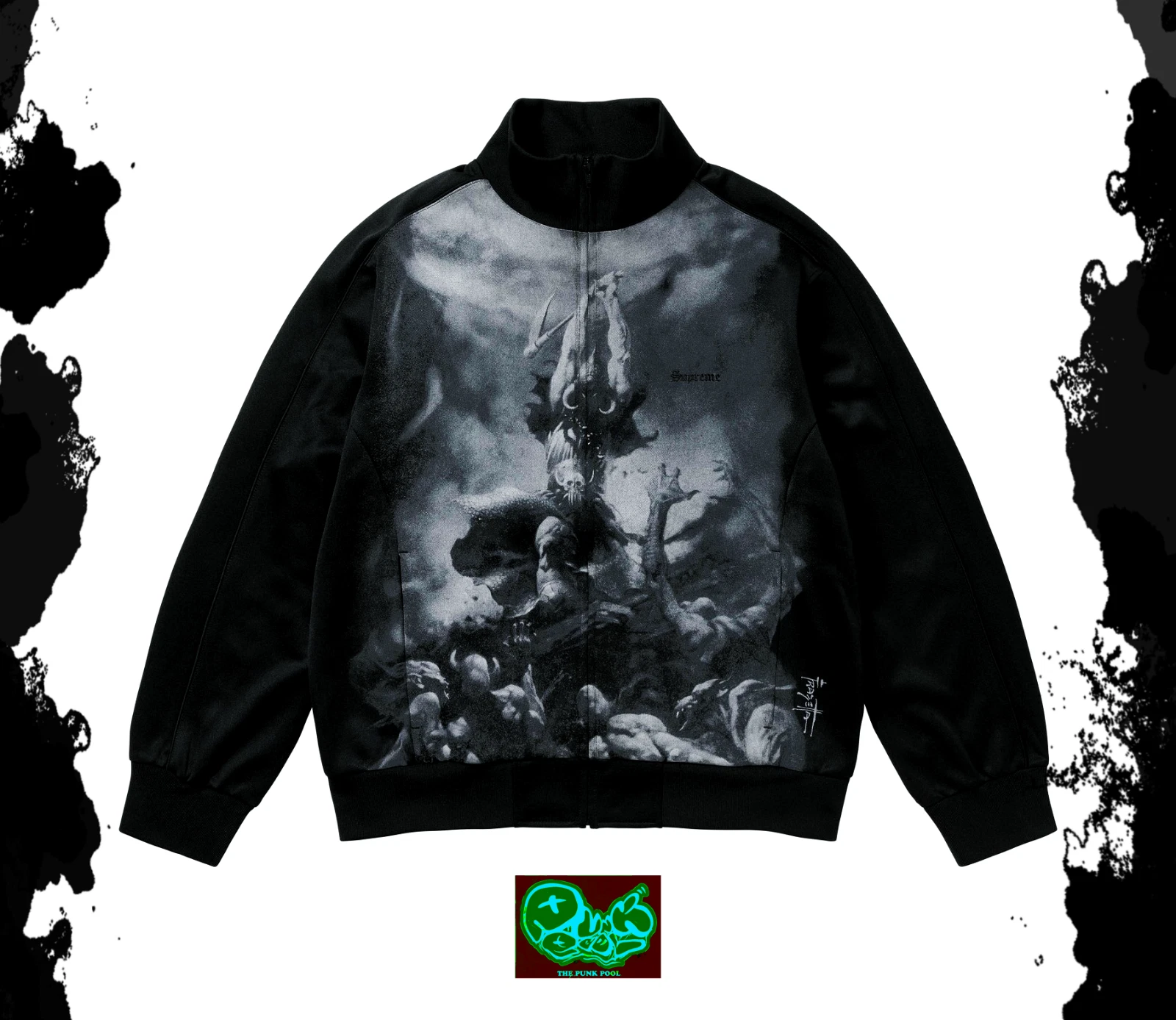 Veste de survêtement Supreme X Frank Frazetta   Noir   Petit, XLarge   FW24 Neuf