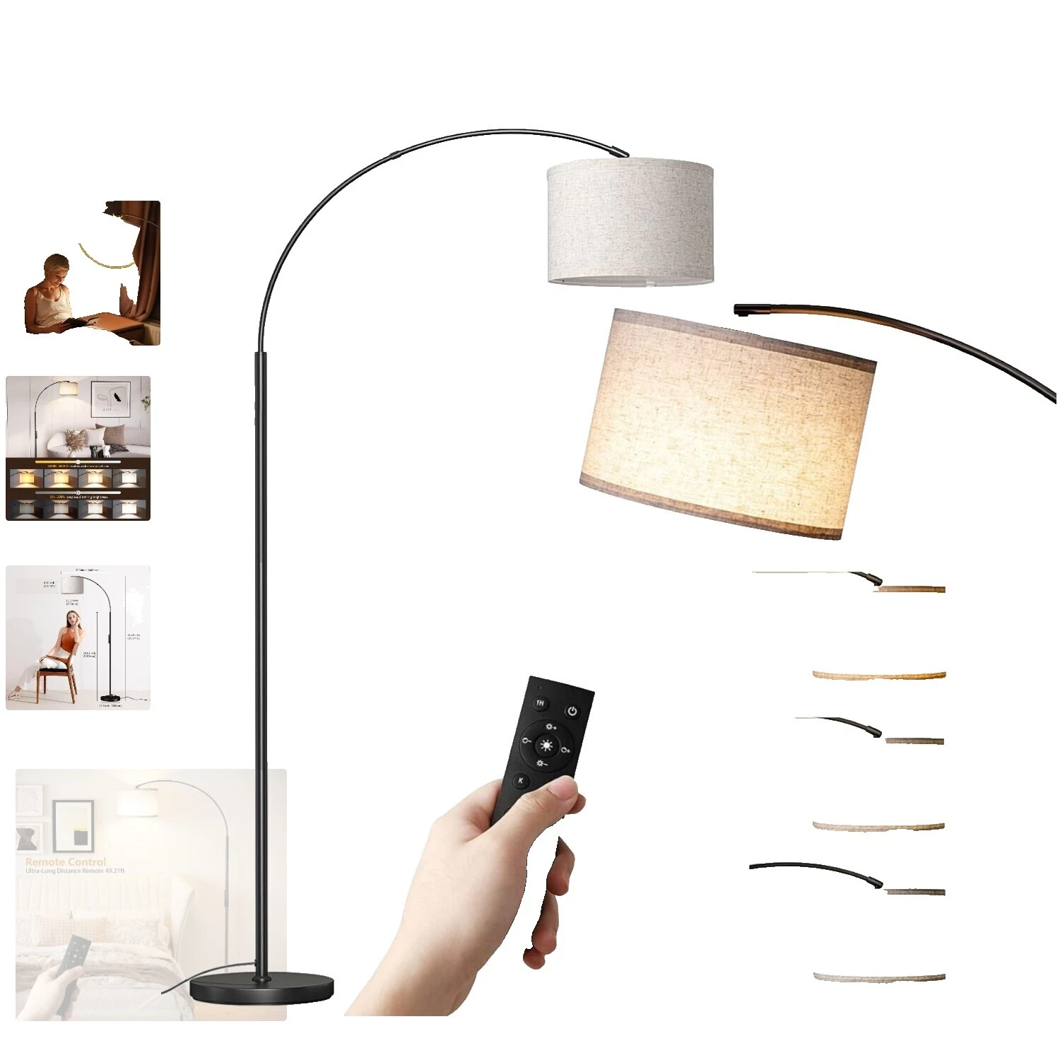 Lámparas de pie de hierro fundido de estilo Art Deco