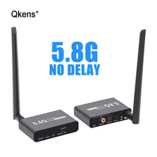 50m 5.8G Wireless Audio Transmitter Receiver Adapter 3.5mm Optical Fiber Coaxial