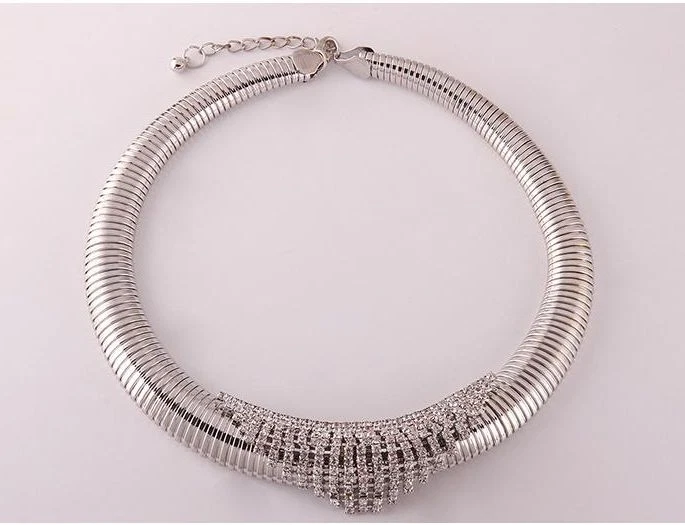 Colar de festa de casamento de luxo GF folheado a ouro 18k 18 quilates CZ - Imagem 4 de 4