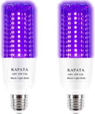 Kapata 15W LED UV Black Light Bulb Energy Saving UV Black Lights UVA Level 395-4