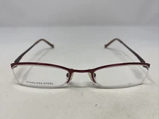 Next NXT 23 BURGUNDY 48-18-140 Metal Half Rim Eyeglasses Frame !751