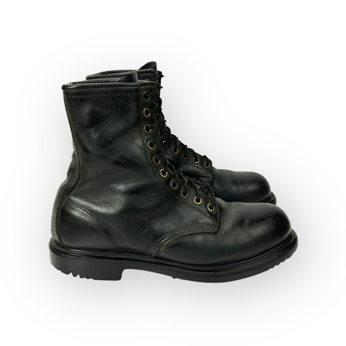 Redwing 4473 Black Leather Steel Toe Logger Firefighter Redwing 4473 Black Leather Steel Toe Logger Firefighter