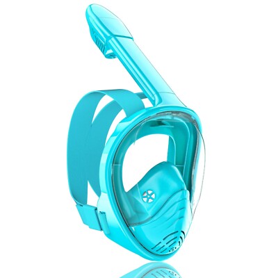 QingSong Kids Snorkel Mask Full Face with Camera Mount 180 View ...