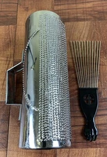 Mini Guira, 10" X 3". with Scraper. Guira Metal Para Merengue Bachata Y Típica.