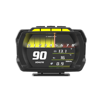 HUD Car Digital Gauge Head Up Display Water Temp Speed RPM Voltage Alarm System~