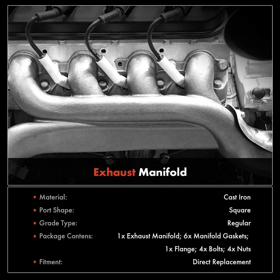 Exhaust Manifold with Gasket for Dodge D250 D350 W250 W350 Ram 2500 3500 L6 5.9L - Image 3 of 4