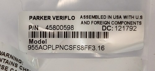 Parker Veriflo 45800598 Diaphragm Valve 955AOPLPNCSFS8FF3.16 Lot of 5 New - Picture 6 of 6