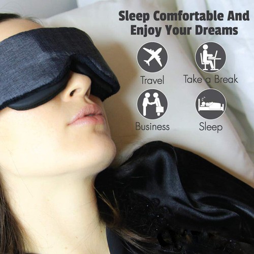Travel Sleep Eye Mask soft 3D Memory Foam Padded Shade Cover Sleeping Blindfold - Picture 2 of 11