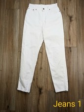 Vintage Levis 512 White Made In USA High Waist Mom Jeans