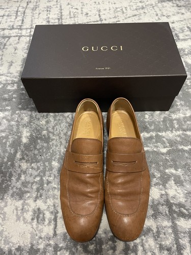 Gucci Men's Bull Calf Loafer Shoes 