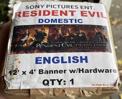 Resident Evil Final Chapter Authentic Movie Theater Vinyl Banner Poster 4x12