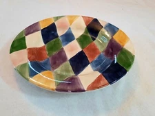 Tabletops Unlimited Carnival Large Dinner Serving Plate Platter 13"