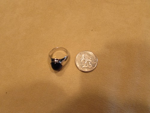 Anillo de plata de ley con piedra azul sintética para caballero - Imagen 11 de 14