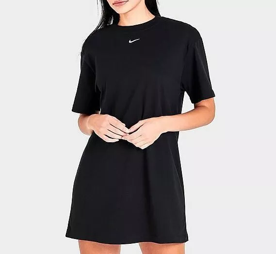 Goedaardig Smeltend Sociale wetenschappen Nike Sportswear Women Black Essential T-Shirt Dress (CJ2242-010) Sizes  S/M/L/XL | eBay