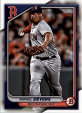 2024 Bowman Base Paper Rafael Devers #10 Boston Red Sox MLB Baseball Card