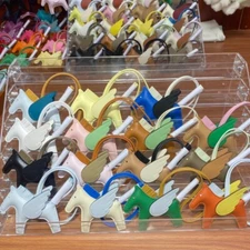 01-36 Multicolor Keychain Mini Rodeo Horse bag Charm With Swift Pegase Pendant
