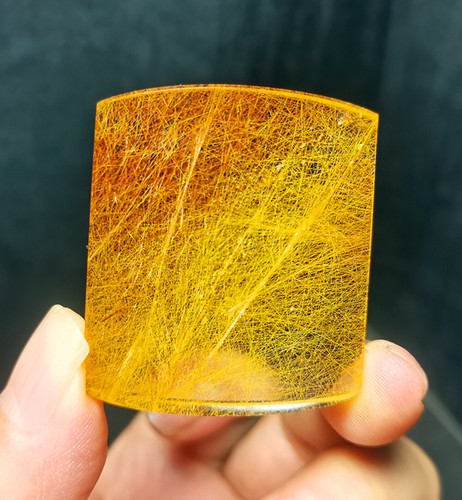 RARE 38g Natural Golden Rutilated lnclusions Quartz Gold Needles Crystal BY1730 - Picture 2 of 12