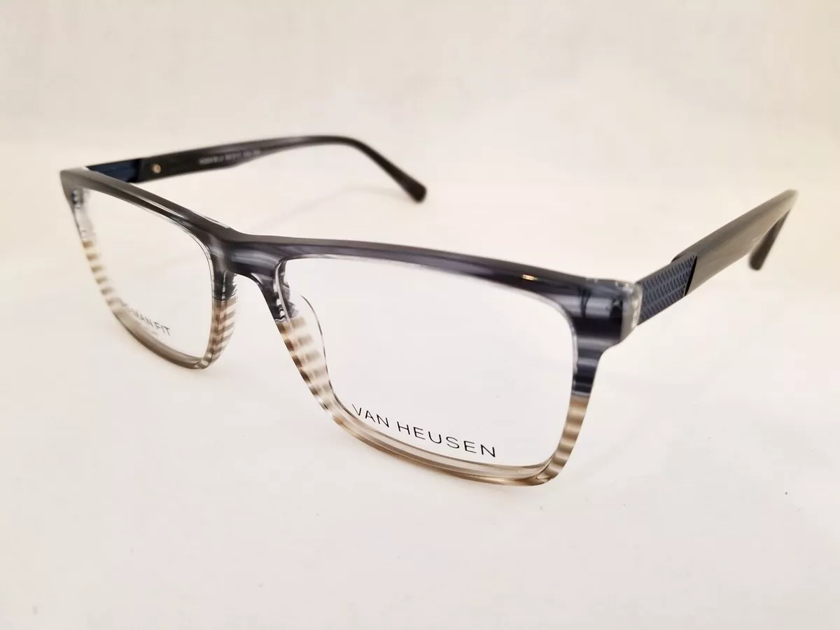 VAN HEUSEN H369 Big Man Fit eyeglasses Frame Blue Grey 59mm 148mmW Extra Large